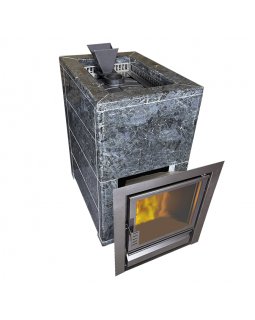 Чугунная печь Verona 26 Закрытая каменка Aisi-304 облицовка Пироксенит-foto2