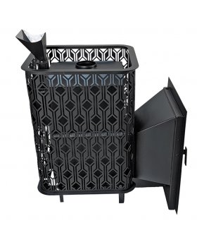 Чугунная печь Венеция 22 ГАЗ Закрытая каменка из нержавеющей стали-foto5