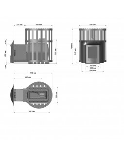 Печь для бани Воевода 20 ДТ-4 сетчатый кожух-foto8