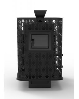 Чугунная печь Verona 26 ГАЗ Закрытая каменка из нержавеющей стали-foto3