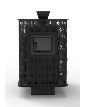 Чугунная печь Verona 26 ГАЗ Закрытая каменка из нержавеющей стали-foto2