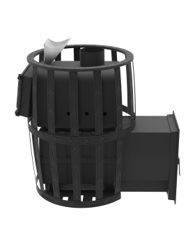 Печь-Камин для бани Воевода 20 Д-2 сетчатый кожух Закрытая каменка-foto5