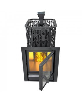 Чугунная печь Венеция 22 ГАЗ Закрытая каменка из нержавеющей стали-foto6