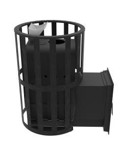 Печь-Камин для бани Воевода 15 Д-2 сетчатый кожух Закрытая каменка-foto7