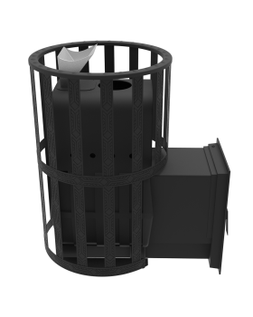 Печь-Камин для бани Воевода 15 Д-2 сетчатый кожух Закрытая каменка-foto6