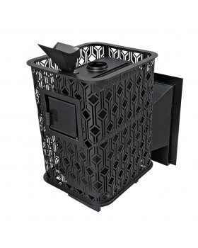 Чугунная печь Венеция 22 ГАЗ Закрытая каменка из нержавеющей стали-foto4