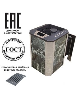 Печь Пегас 16 в камне змеевик ЗК нерж-foto6