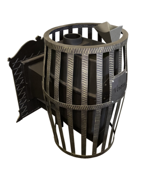 Печь для бани Verona 50 ЗК-нерж, в КАМЕННОЙ ОБЛИЦОВКЕ-foto4