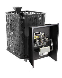 Чугунная печь Verona 18 ГАЗ Закрытая каменка из нержавеющей стали-foto2