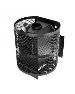 Печь Тундра-14 со стеклом сетчатый кожух Закрытая каменка-foto6