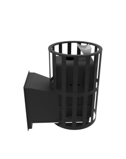 Печь-Камин для бани Воевода 15 Д-1 сетчатый кожух Закрытая каменка-foto4