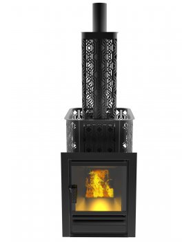 Чугунная печь Verona 18 Закрытая каменка из нержавеющей стали-foto6