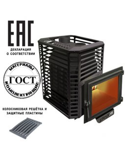 Печь Пегас 26 панорама сетка премиум ЗК нерж-foto2
