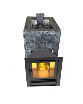 Чугунная печь Verona 18 Закрытая каменка Aisi-304 облицовка Пироксенит-foto2