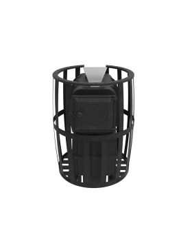 Печь-Камин для бани Воевода 20 Д-1 сетчатый кожух Закрытая каменка-foto2