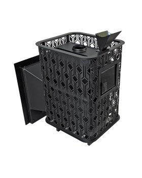 Чугунная печь Венеция 22 ГАЗ Закрытая каменка из нержавеющей стали-foto3