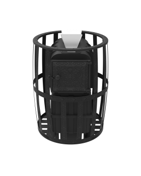 Печь Воевода 20 ГАЗ сетчатый кожух Закрытая каменка-foto2