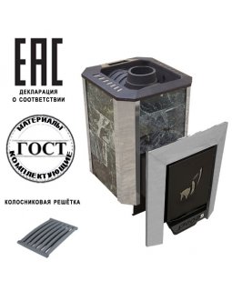 Печь Пегас 26 в камне змеевик ЗК нерж-foto2