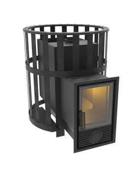 Печь-камин "Викинг 15" Д2 Сетчатый кожух