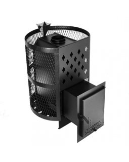 Печь Тундра-16 сетчатый кожух Закрытая каменка-foto2