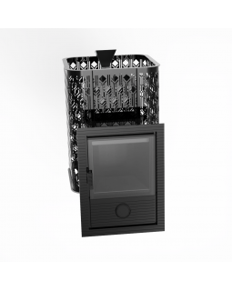 Чугунная печь для бани Verona 50 Закрытая каменка из нержавеющей стали-foto3