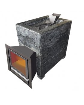 Чугунная печь Verona 18 Закрытая каменка Aisi-304 облицовка Пироксенит-foto4