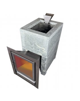 Чугунная печь Verona 18 Закрытая каменка Aisi-304 облицовка Тальк-foto2