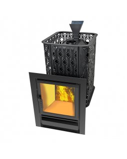 Чугунная печь Венеция 22 Закрытая каменка из нержавеющей стали-foto2