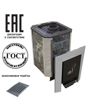 Печь 16 NEXT ДТ4 в камне змеевик ЗК нерж