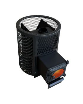 Печь для бани "Корвет" 15 ДТ3-стекло сетчатый кожух-foto2