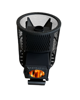 Печь для бани "Корвет" 15 ДТ3-стекло сетчатый кожух-foto4