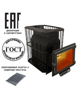 Печь Пегас 26 панорама сетка ЗК нерж-foto2