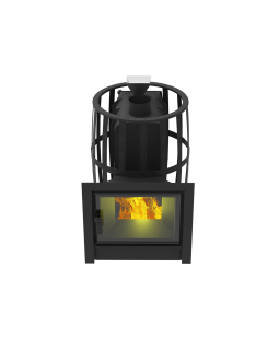 Печь-Камин для бани Воевода Флагман 20 сетчатый кожух Закрытая каменка-foto4