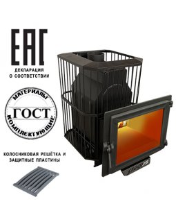 Печь Пегас 16 панорама сетка ЗК нерж-foto2