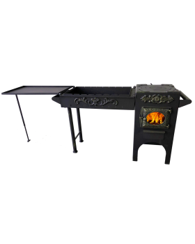 Кухня-мангал ДТ-3 стекло ЭКСКЛЮЗИВ