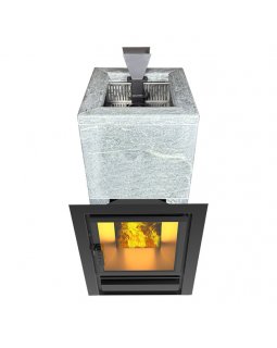 Чугунная печь Verona 26 Закрытая каменка Aisi-304 облицовка Тальк-foto3