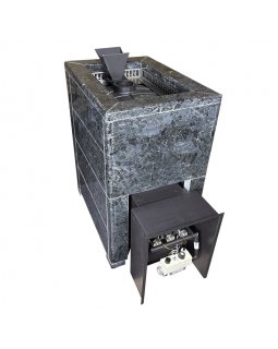 Чугунная печь Verona 26 ГАЗ Закрытая каменка Aisi-304 облицовка Пироксенит-foto2