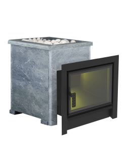 Печь для бани Воевода-ФЛАГМАН 20 в КАМЕННОЙ ОБЛИЦОВКЕ-foto2