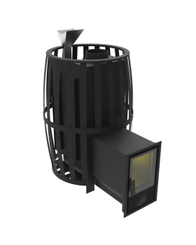 Печь-камин "Витязь" 18 Д-2 (Закрытая каменка нерж, Сетчатый кожух) Печь-камин "Витязь" 18 Д-2 (Закрытая каменка нерж, Сетчатый кожух)