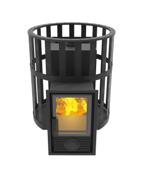 Печь-камин "Викинг 15" Д2 Сетчатый кожух-foto3