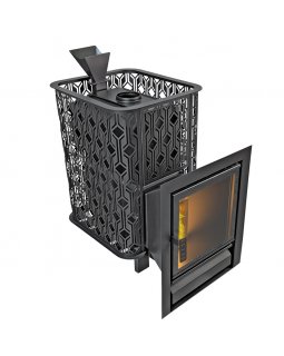 Чугунная печь Венеция 22 Закрытая каменка из нержавеющей стали-foto11