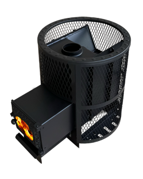 Печь для бани "Корвет" 24 сетчатый кожух ДТ3-стекло-foto6