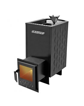 Печь Тундра-16 со стеклом конвекция Закрытая каменка-foto2