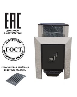 Печь 16 чугун в камне змеевик-foto2