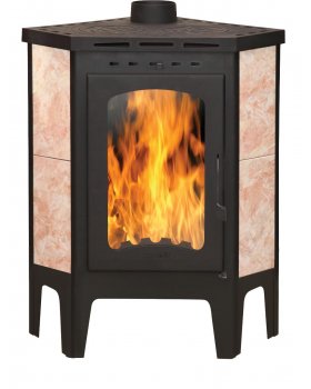 Печь-камин ЭКОКАМИН БАВАРИЯ УГЛОВАЯ с плитой