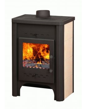 Печь-камин ЭКОКАМИН БАВАРИЯ с плитой