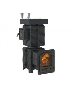 Печь для бани Эверест "Легкий пар Профи" под обкладку (по-серому)-foto3