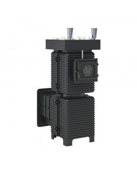 Печь для бани Эверест "Легкий пар Профи" под обкладку (по-серому)-foto2