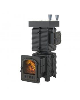 Печь для бани Эверест "Легкий пар Профи" под обкладку (по-серому)-foto4