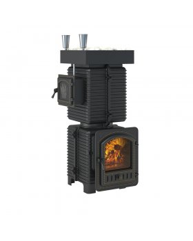 Печь для бани Эверест "Легкий пар Профи" под обкладку Б/В (по-серому)-foto3